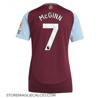 Aston Villa John McGinn #7 Maglia Gara Casa Repliche 2024-25 Donna